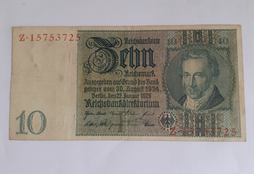 Ancien billet allemand 1929 - ancien,