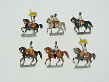 Plats d'étain - Zinnfiguren - Flat tin - 6 cavaliers Autriche Heinrichsen 1870