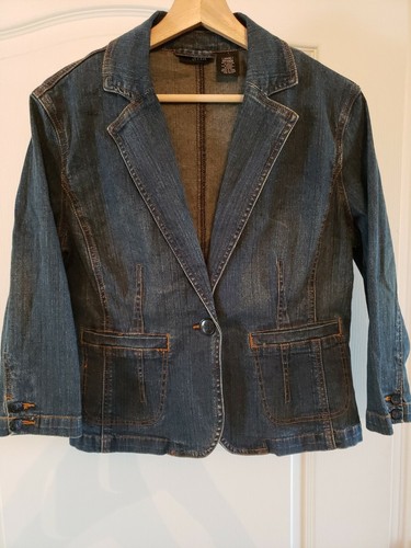 Women jean jacket - jean, large