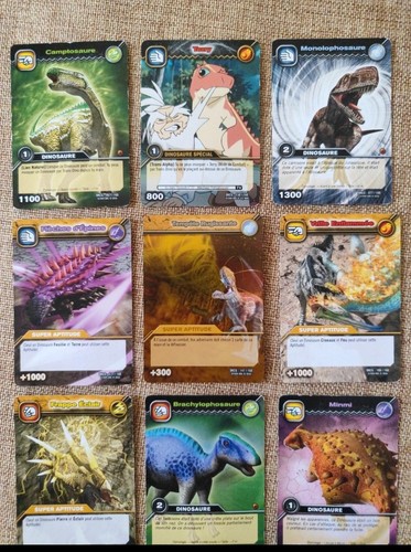 Lot cartes dinosaur king - cartes,