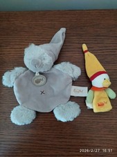Doudou plat ours gris baby - ours,