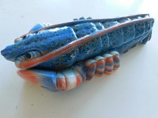 Terrine ancienne ,Homard bleu ,en faience barbotine