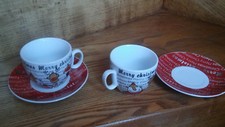Coffret Cadeau de Noël 2 Tasses à Café et 2 Soucoupes