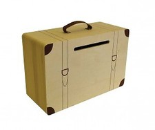 Urne Valise 35 cm en bois