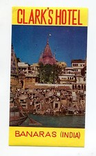 Vintage Hotel Luggage Label CLARK'S HOTEL Banaras India photo image of city
