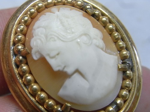 Bijoux broche camée - broche,