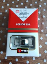 Porte-clefs Porche 959 - Burago 4563 - Vintage-comme  Neuf + Boîte d origine 