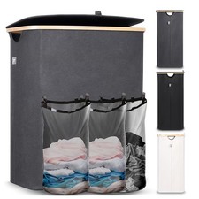 HENNEZ Panier à Linge 150L XXL Corbeille Wäschetrenner Avec Couvercle Trieurs