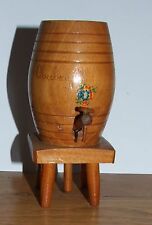 Ancienne boite à système en bois forme tonneau distributeur à cigarettes