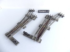 HORNBY ECHELLE O / 2 AIGUILLAGES MANUELS SANS DEVERS 1 DROIT / 1 GAUCHE