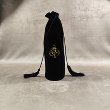 Etui à bouteille en tissu noir pour bouteille de champagne Armand de Brignac