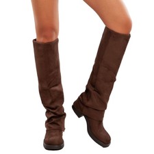 Bottes Femme Avec Gambette Large D'Hiver Chaussures À Petit Talon TOOCOOL GA037