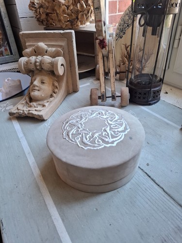 Boite carton tissus ronde - ,