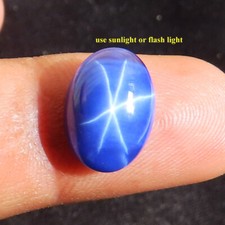 Bleu Saphir Etoile Cabochon Forme Ovale Pierre Précieuse 9.55 CT 9x13x5 MM GT-21