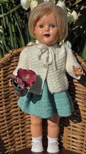 Vintage Collectible Rare French  Rhodoid Raynal Doll 1950s 16in (40cm)