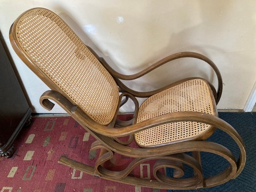 Mid century modern oak cane - century,