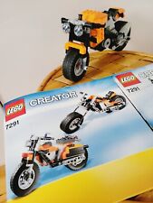 Set complet officiel LEGO Creator 7291 La Moto orange année 2012 véhicule