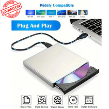 Lecteur CD DVD Externe USB 2.0 Graveur Optique RW ROM Pour Ordinateur Portable