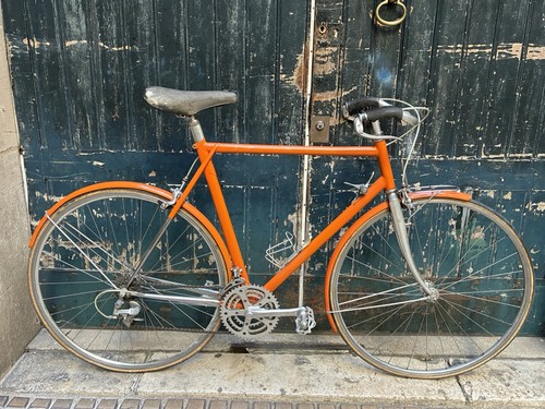 Vélo route vintage orange - route,