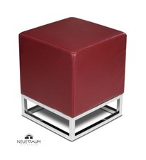Petit Cube Peau de Vache Cuir