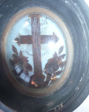 Ancien Petit Cadre Reliquaire  daté 1892  Napoléon III