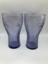 COCA COLA - Lot 2 Verres Collector Coca Cola Violet McDO MC DONALD'S Comme Neuf