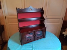 GRAND BUFFET  ETAGERES EN ACAJOU MASSIF,  MEUBLE DE POUPEE