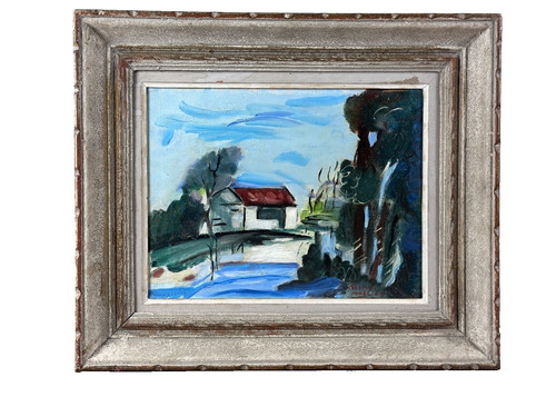 Tableau ancien paysge - tableau,