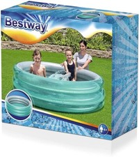 Bestway Piscine 3 Anneaux Pour Enfants Effet Métal 170x53 Cm