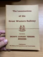 1954 " The Locomotives Of GWR - Partie 7 - DE DEAN Tender Moteurs " Pb Livre
