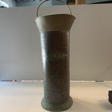 Ancien Vintage Porte Parapluie 5-KAN en Cuivre et Laiton Grand Broc H. 51 cm