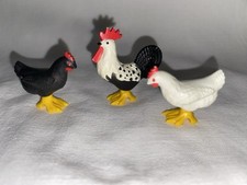 Playmobil Basse Cour Coq Et 2 Poules Oiseaux Animaux Ferme