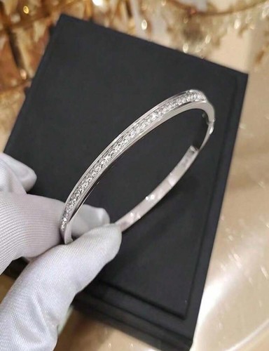 Bracelet jonc fin incrusté - incrusté, de
