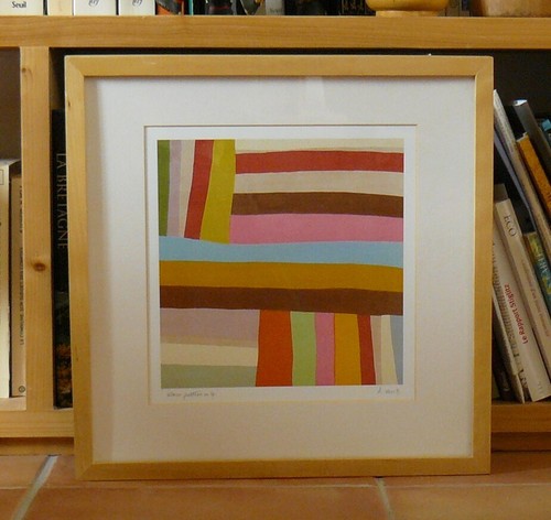 Tableau lithographie abstraite
