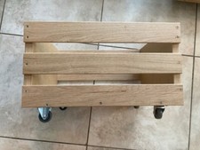 1 x rangement vinyles 33 tours a roulettes  caisse boite  jouet livres  lot c