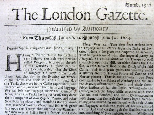 1684 london newspaper european - newspaper,