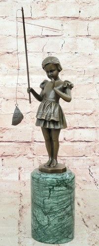 Petit fille fishing figurine - fille,