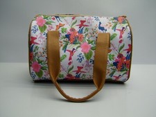 SAC A MAIN PAS VALISE VOYAGE MOTIFS OISEAUX PAPILLONS FLEURS