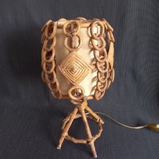 ancien lampe en rotin vintage