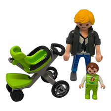 sympa papa  avec poussette