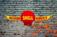 Plaque émaillée SHELL