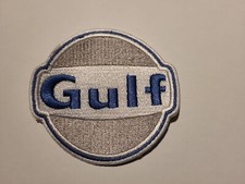 Patch Thermocollant Brodé Gulf  8cm Gris Et Bleu