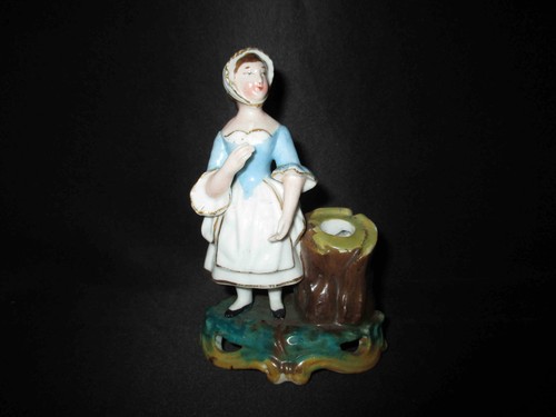 Ancien encrier peint - ancien, en