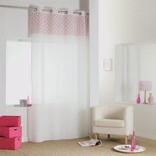 Rideau Voilage à Œillets "Minnie" 140x240cm Rose