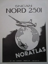 1953 PUB SNCAN NORD 2501 NORATLAS COTAM ORIGINAL FRENCH AD