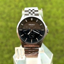 Montre Seiko Spirit Solar SBPV011 analogique pour homme en acier inoxydable