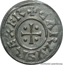 G4973 Rare Denier au Temple Charles le Chauve 840 877 Sens Argent -> Faire offre