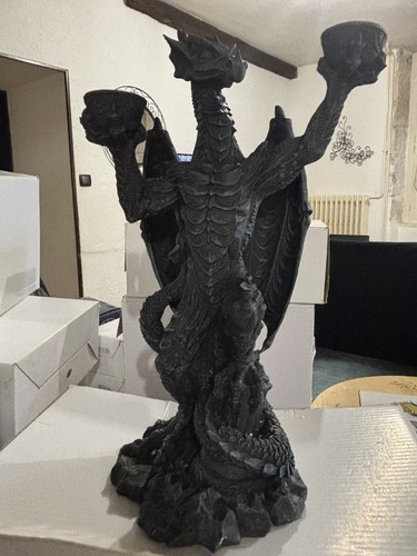 Statuette dragon bougeoir - statuette,