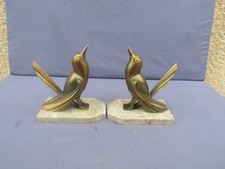 Ancienne paire de serre-livres en maillechort, signé FRANJOU ( H. MOREAU) XXé