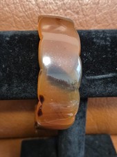 BIJOUX FANTAISIE joli BRACELET rigide façon corne couleur brune